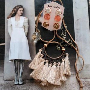 BOHO Free People Inspired Necklace & Earring Set